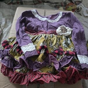 Mustard Pie 2T Boutique Dress, Many Layers, Gorgeous, Unique Dress